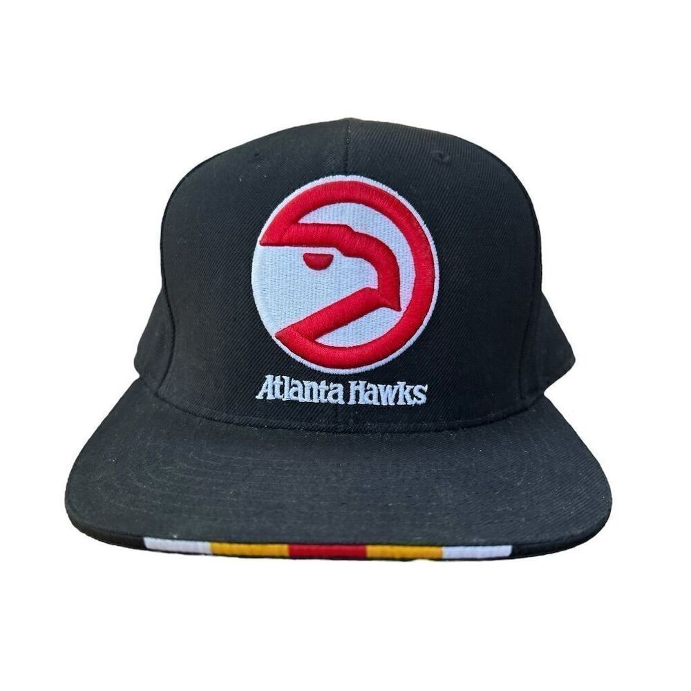 Vintage Atlanta Hawks Mitchell & Ness Snapback Hat Black NBA Unisex 7 3/8